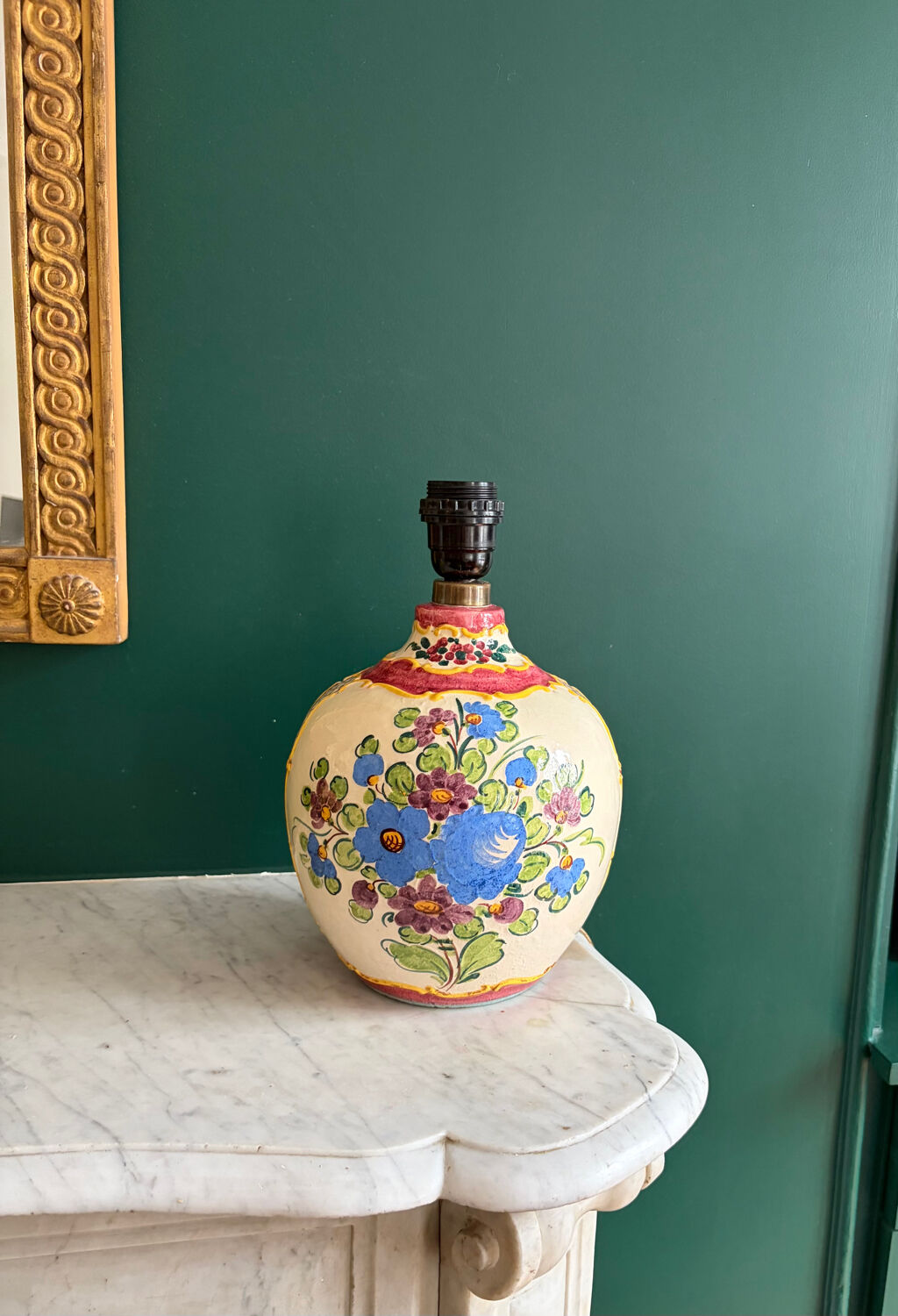 Pied de lampe en céramique