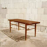 1950s Italian walnut wooden bench