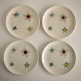 Suite of 4 plates "comet"