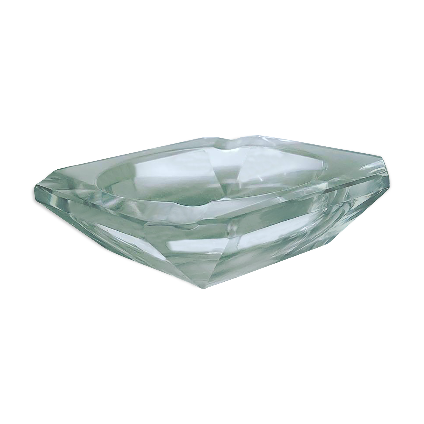 Val St Lambert Crystal Ashtray