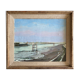 Painting "La Lagune" Marine Seaside signed and frame