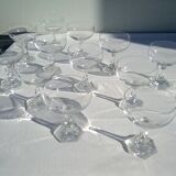12 crystal champagne glasses