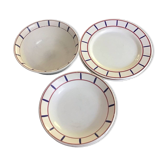 Assiettes et saladier décor basque