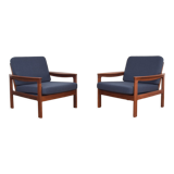 Danish Teak Armchairs by Arne Vodder for Komfort, Set of 2