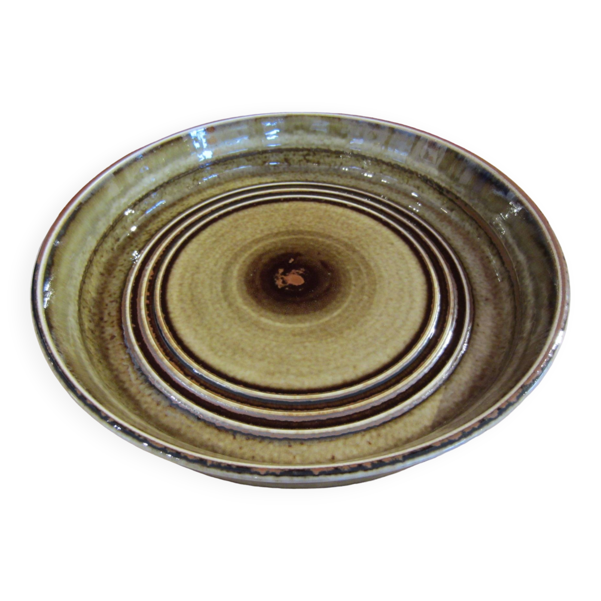 Scandinavian ceramic dish Bamboo by Olle Alberius for Rörstrand Sweden