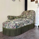 Floral cotton jacquard chaise longue