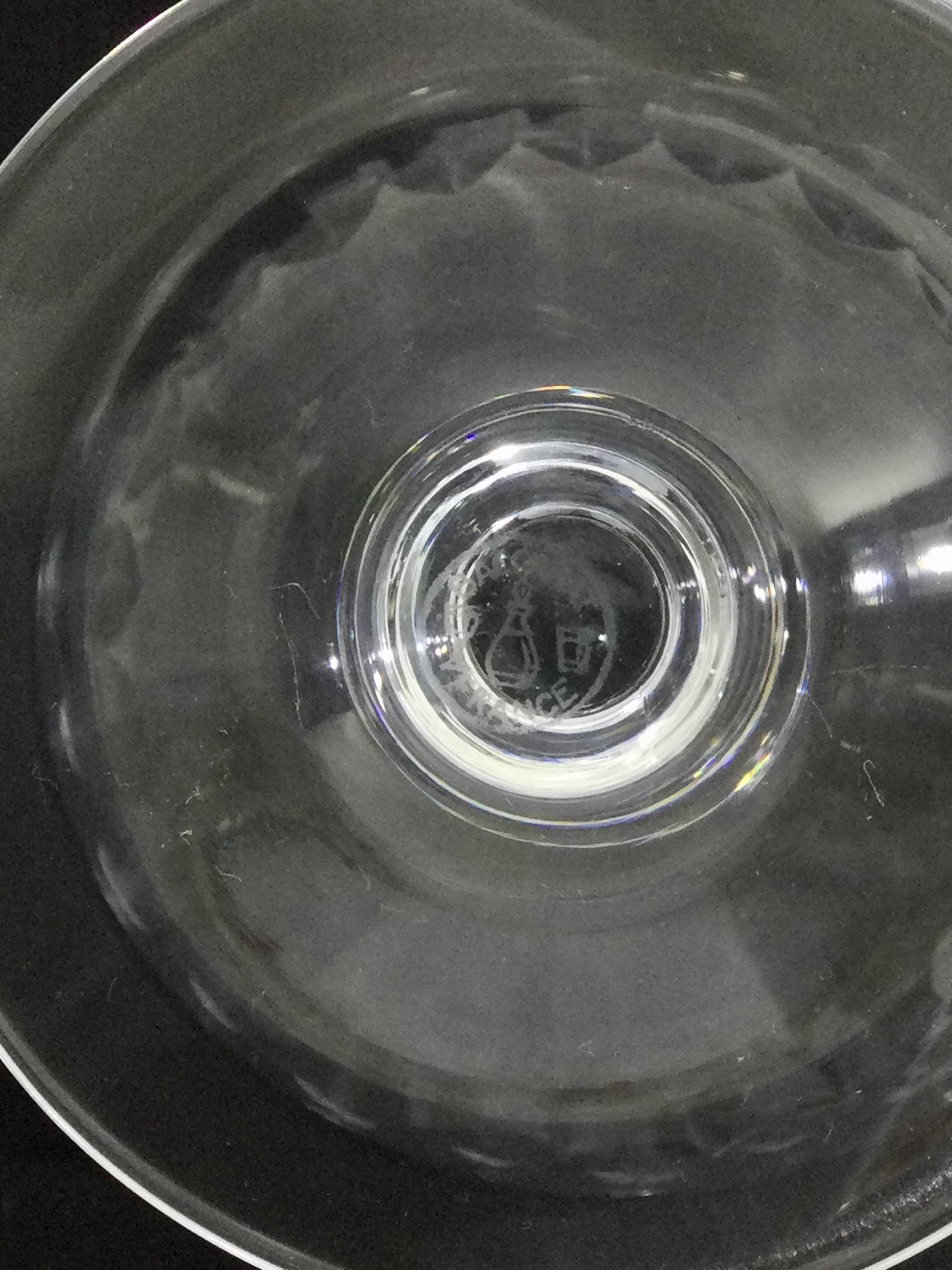 Baccarat – 8 Champagne Glasses In Baccarat Crystal Casino Model