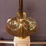 Large designer lamp in brass and ivory lacquer