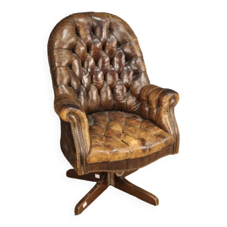 30's Leather English Armchair