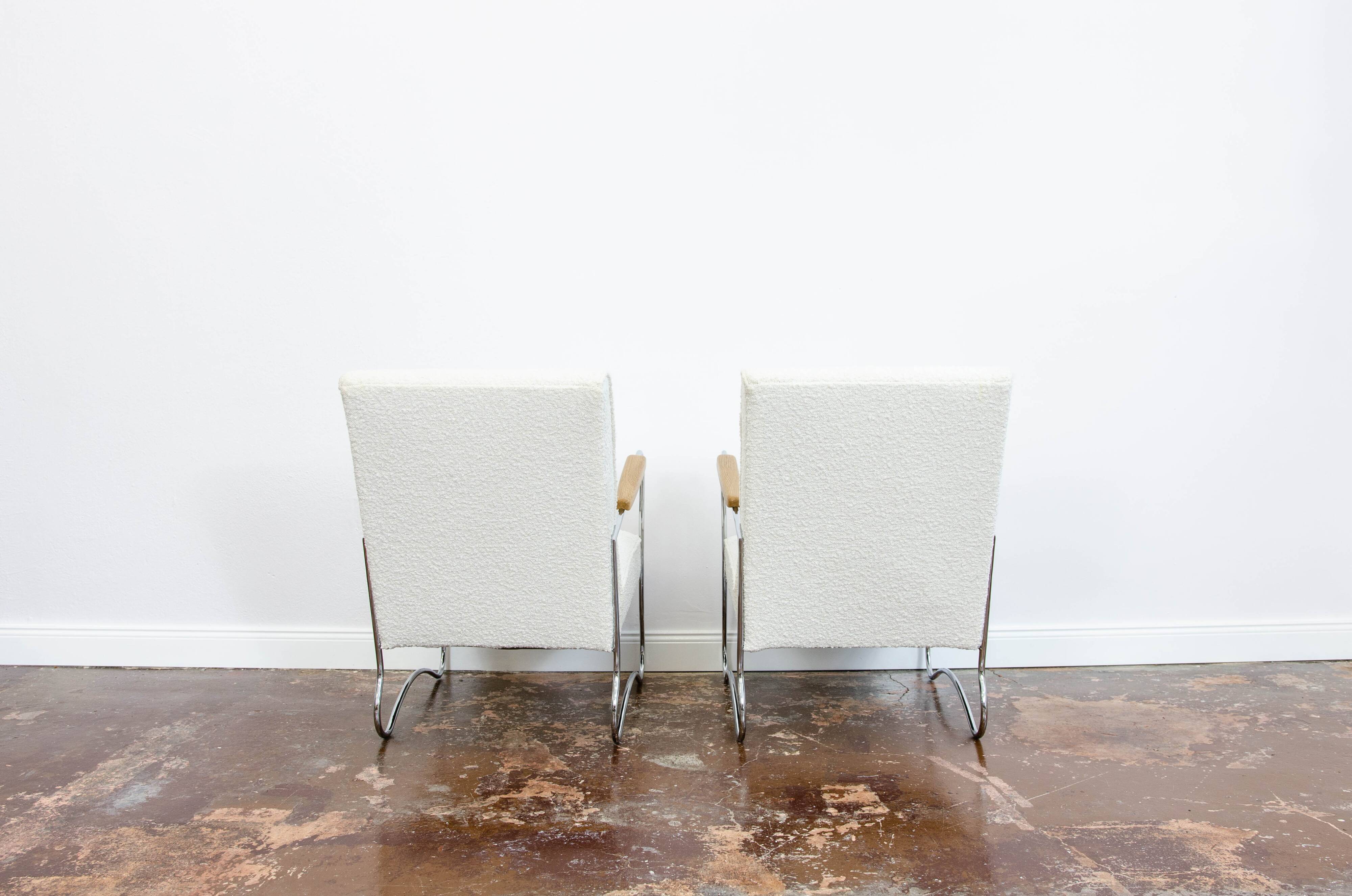 Bauhaus style armchairs, 1950s, Poland, set of 2