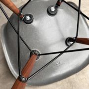 Set of 10 fibreglass & walnut DSW chairs, Charles & Ray Eames, Herman Miller, 60s-70s