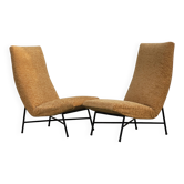 Pair of armchairs by Geneviève Dangles, Burov edition.