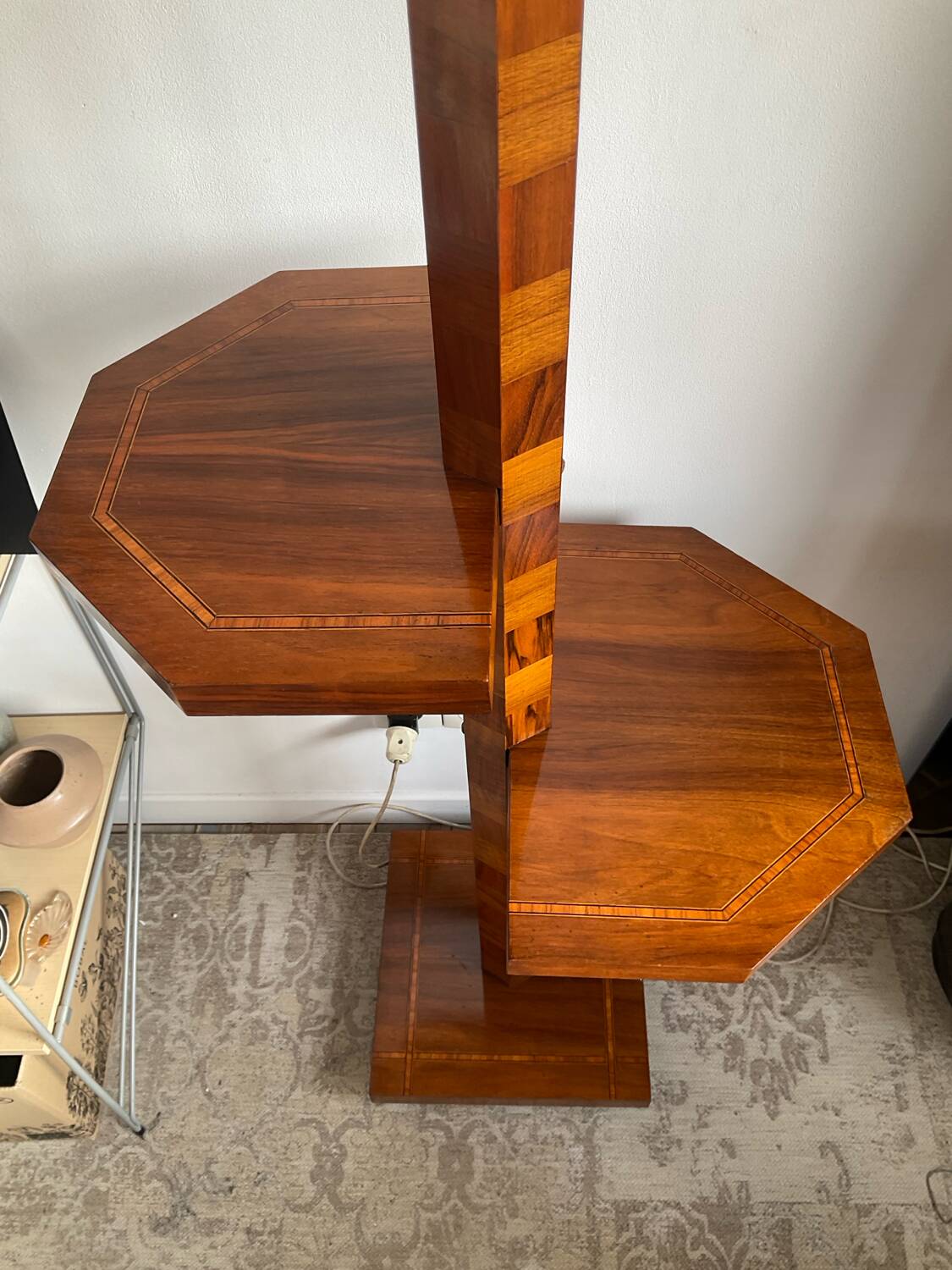 De Coene Art Deco floor lamp in marquetry