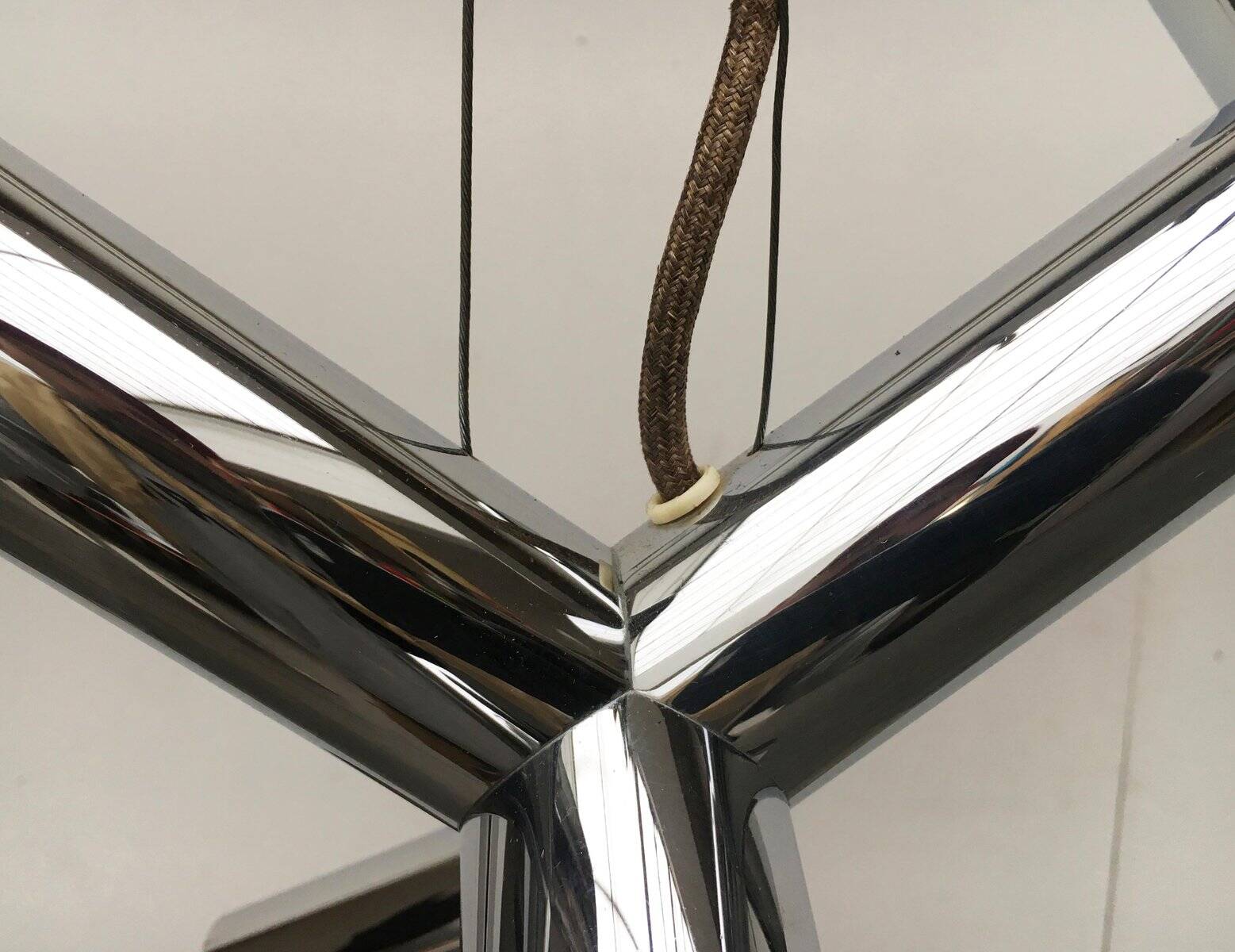 Atomic 12 HL suspension light in Espace style, mid-20th century, Austrian, by J.T. Kalmar, 1960s.