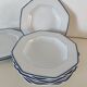 Set of 8 Raynaud Limoges porcelain plates