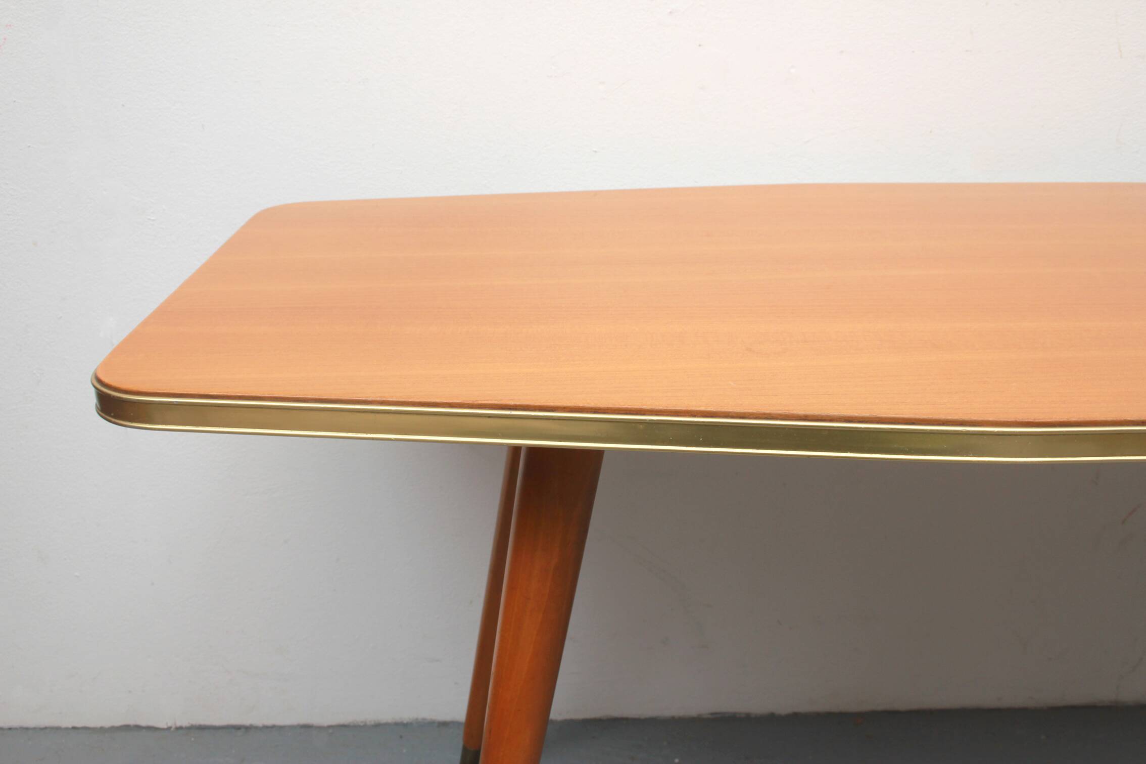 1950s coffeetable ship shaped in ash