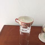 Set of 8 very old fine porcelain cups Japan and 2 under cups