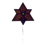 Étoile murale lumineuse en bois