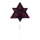 Luminous wooden wall star