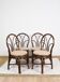 Ensemble de 4 chaises en osier tourné, vintage.