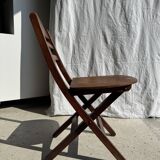 Chaise vintage pliante en bois