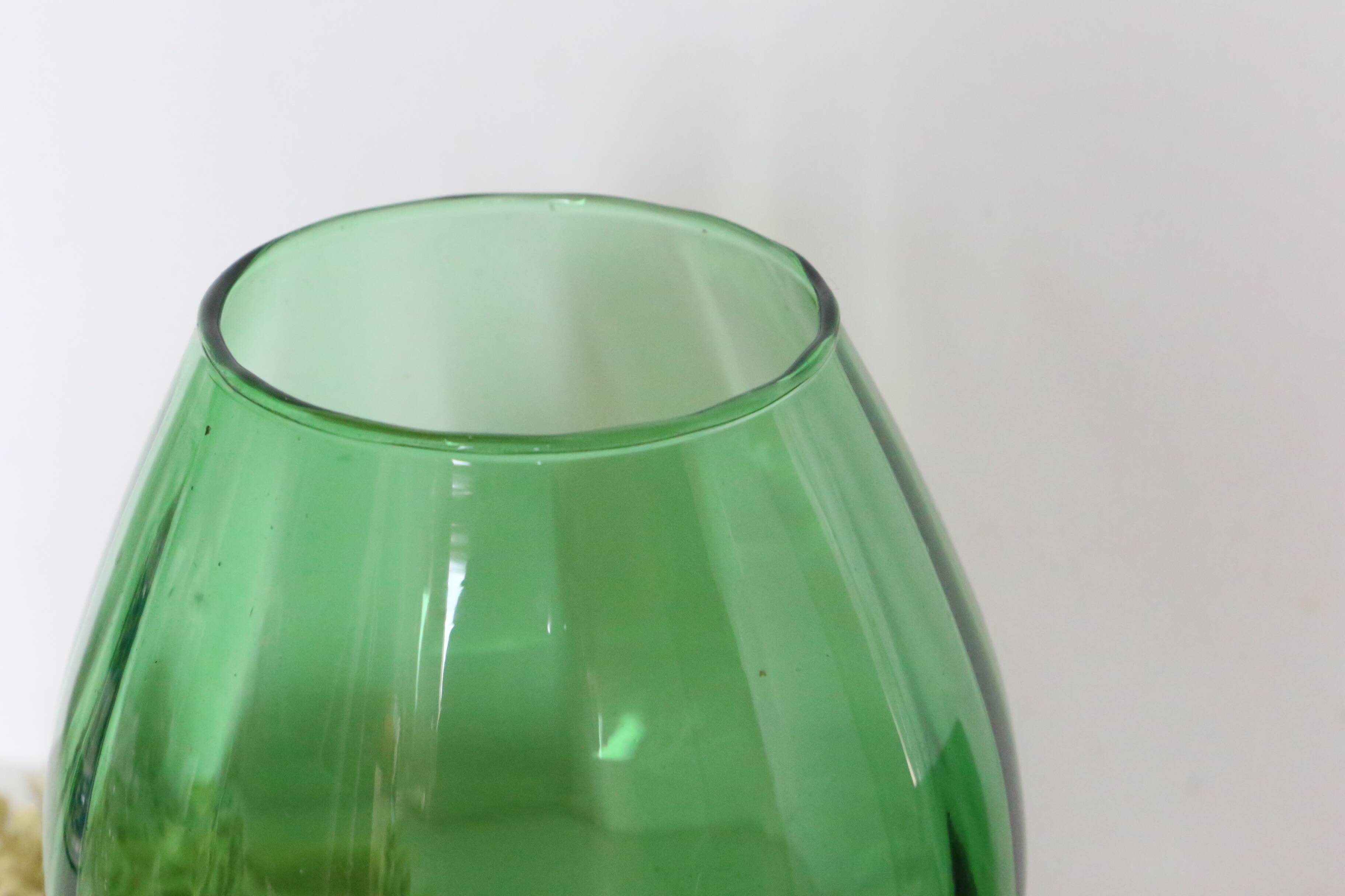Vase en verre Empoli, vintage