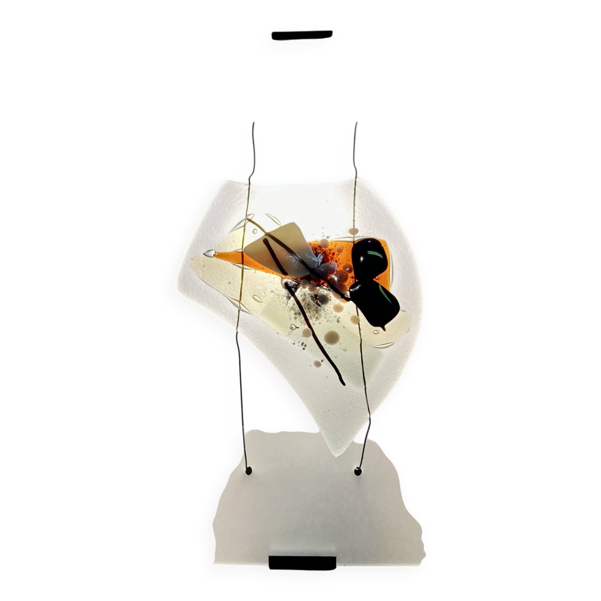 SCANDINAVIAN DESIGN GLASS APPLIQUE.