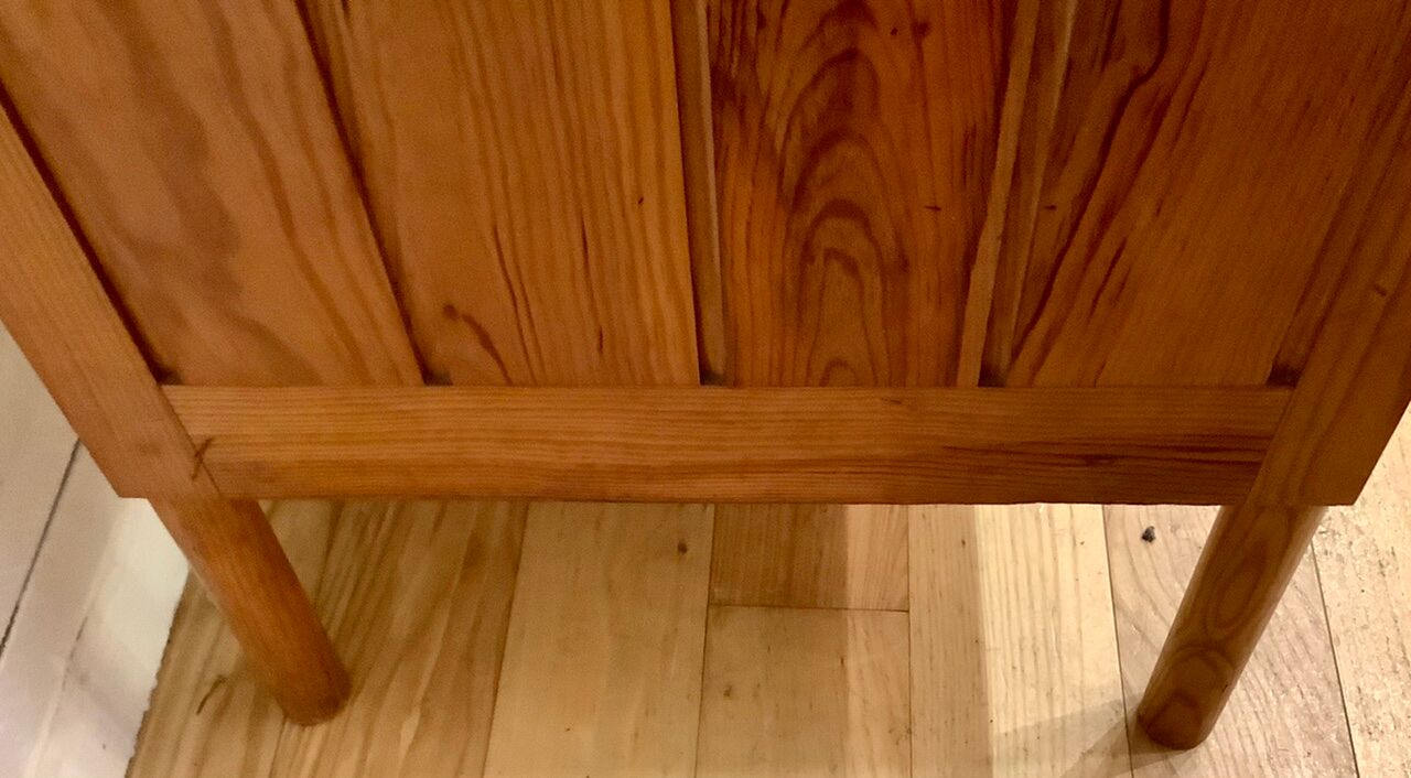 "Weekend" wardrobe in pine of the Landes by Pierre Gautier Delaye for Vergnères, France 1956