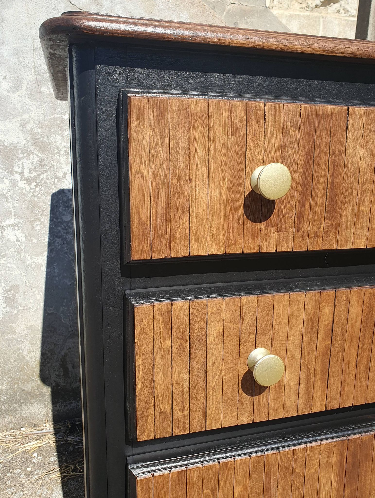 Wenge black chest of drawers