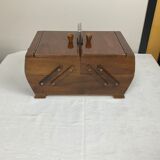 Antique wooden sewing box