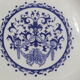 Hollow round dish in Gien faience diam 28cm Model Rouen 32 Camaïeu Blue