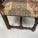 Set of four Louis XIII style high-back armchairs, 20th century.