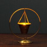 Scandinavian copper and brass candle holder