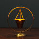 Scandinavian copper and brass candle holder