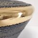 Black and gold ceramic vase west germany vintage design