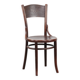 Vintage timeless wooden Cosmos bistro design chair with beautiful carvings