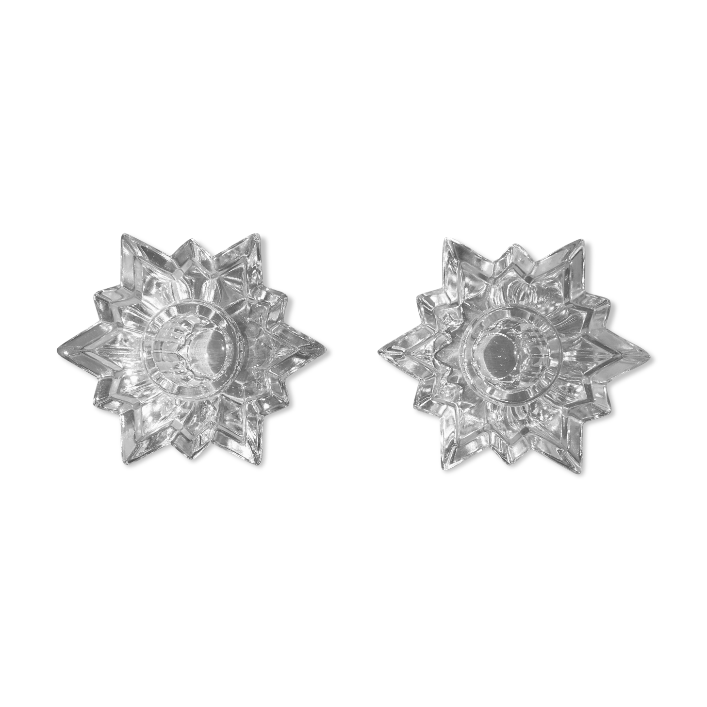 Pair of star candle holders