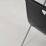 Italian folding magazine holder with saddle leather, 1970s