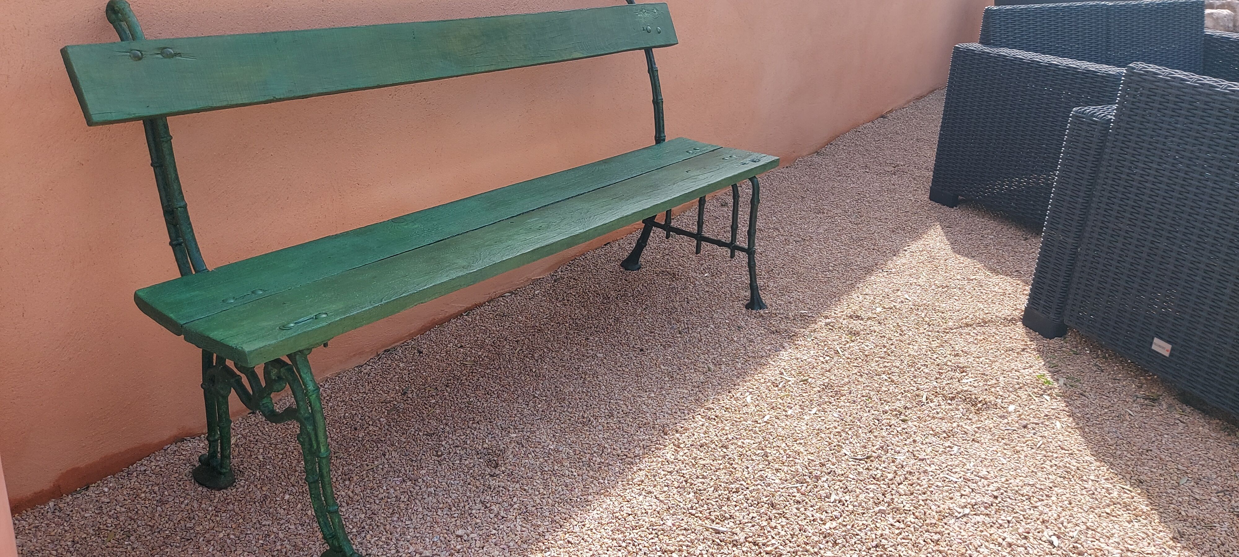 Outdoor garden bench 1900s