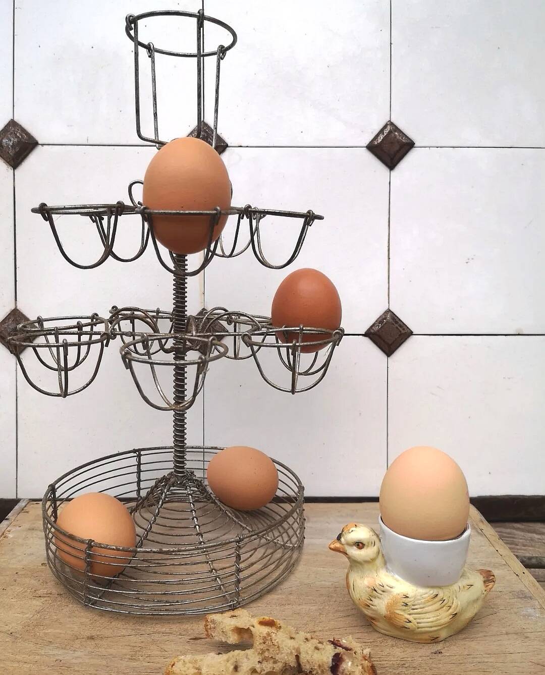 Rare collectible zoomorphic egg cup