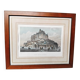 Vintage Framed Watercolour Print "Mont St Michel"