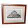 Vintage Framed Watercolour Print "Mont St Michel"
