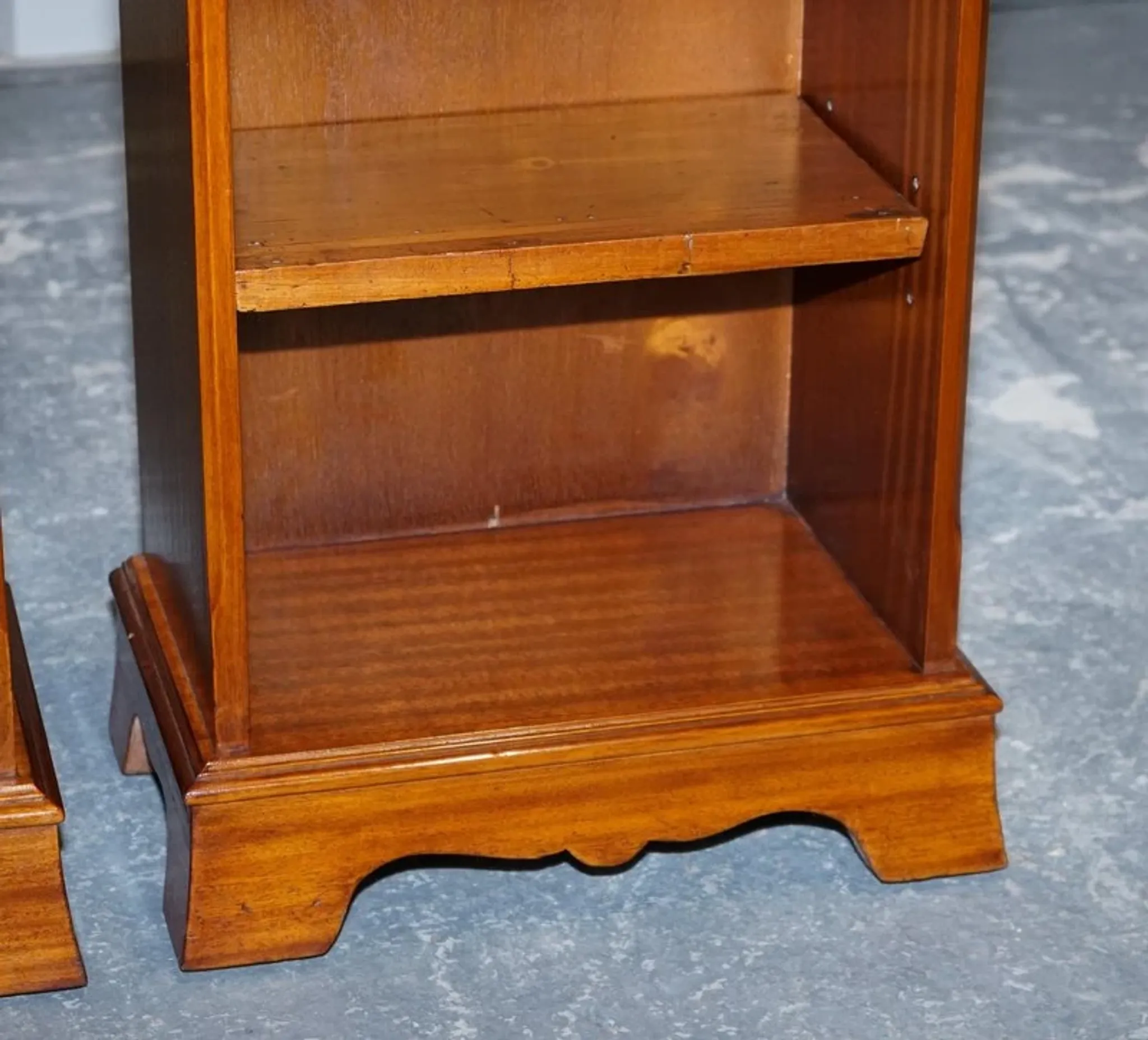 Vintage Georgian Style Walnut Bedside Tables, Set of 2