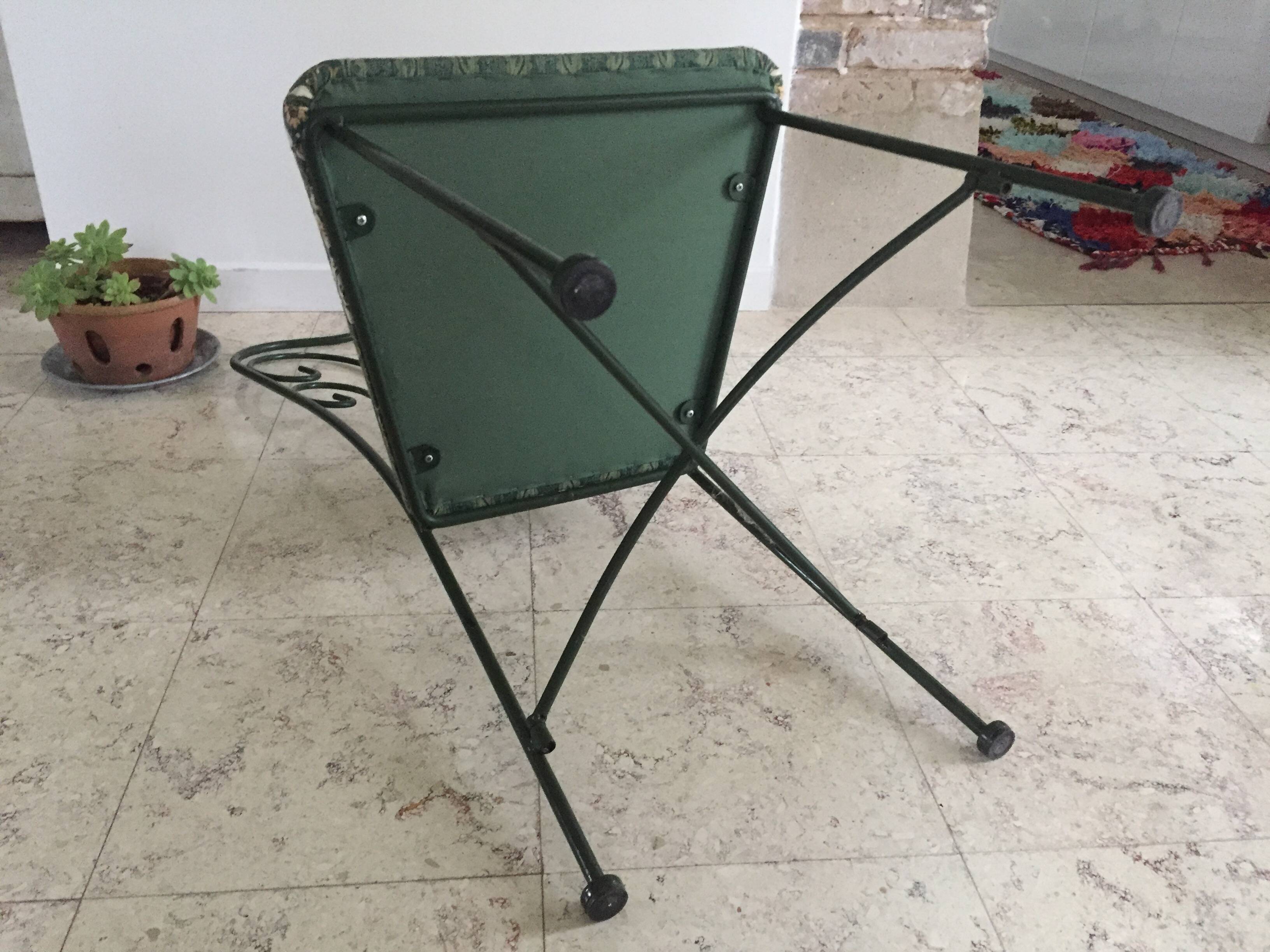 Chaise de jardin fonte d'acier vintage