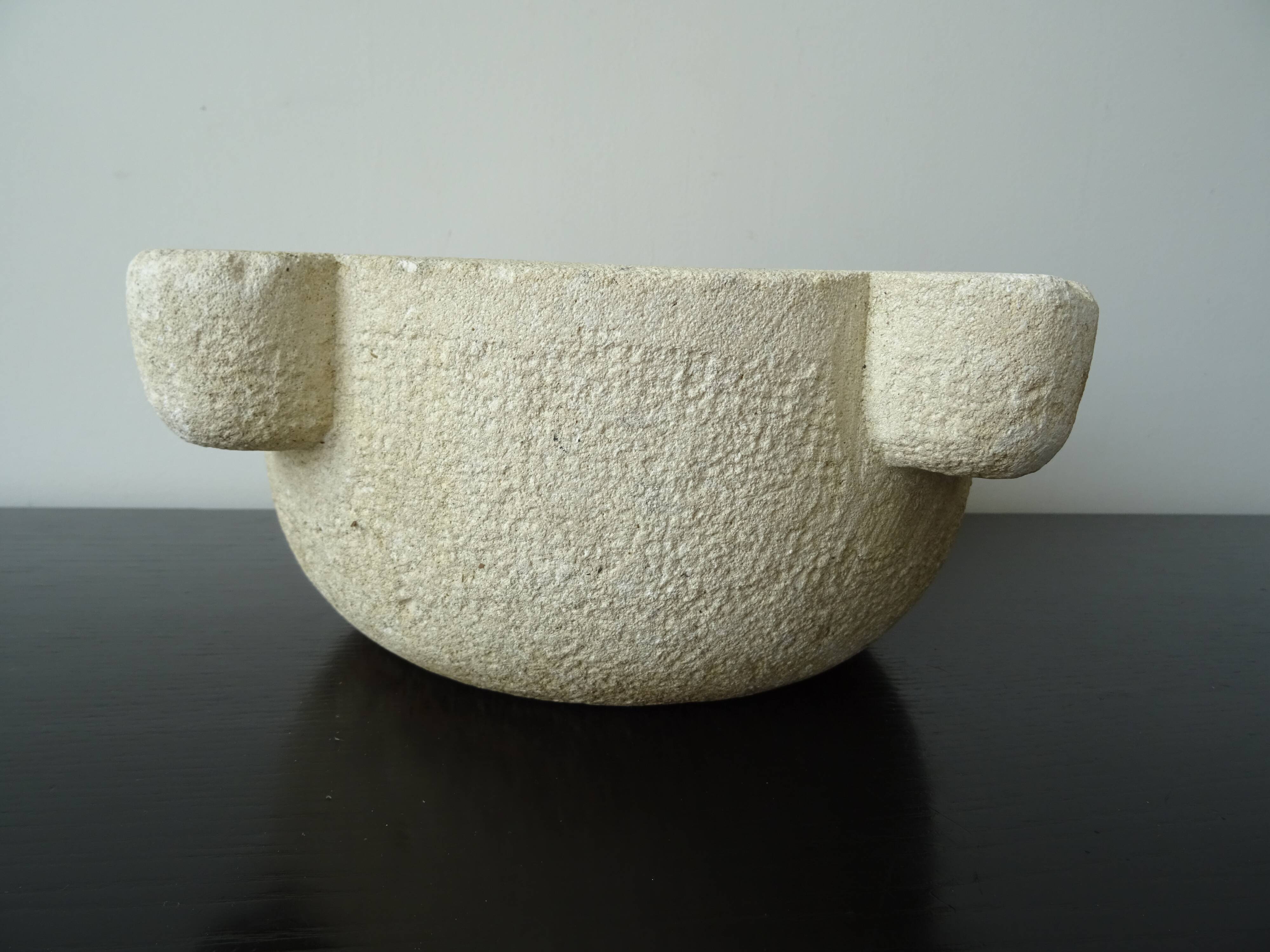 Old Provencal stone mortar