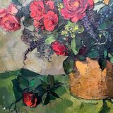 Leo Pringels (1901-1992) « Nature morte aux fleurs ».