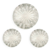 Set of Geometric Glass Ceiling Light/Flush Mount and Wall Lights from Limburg, Germany, 1970s