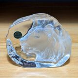 Paperweight Lion head sculpture Arques Crystal