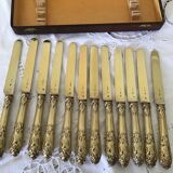 12 odiot knives in vermeil XlXeme