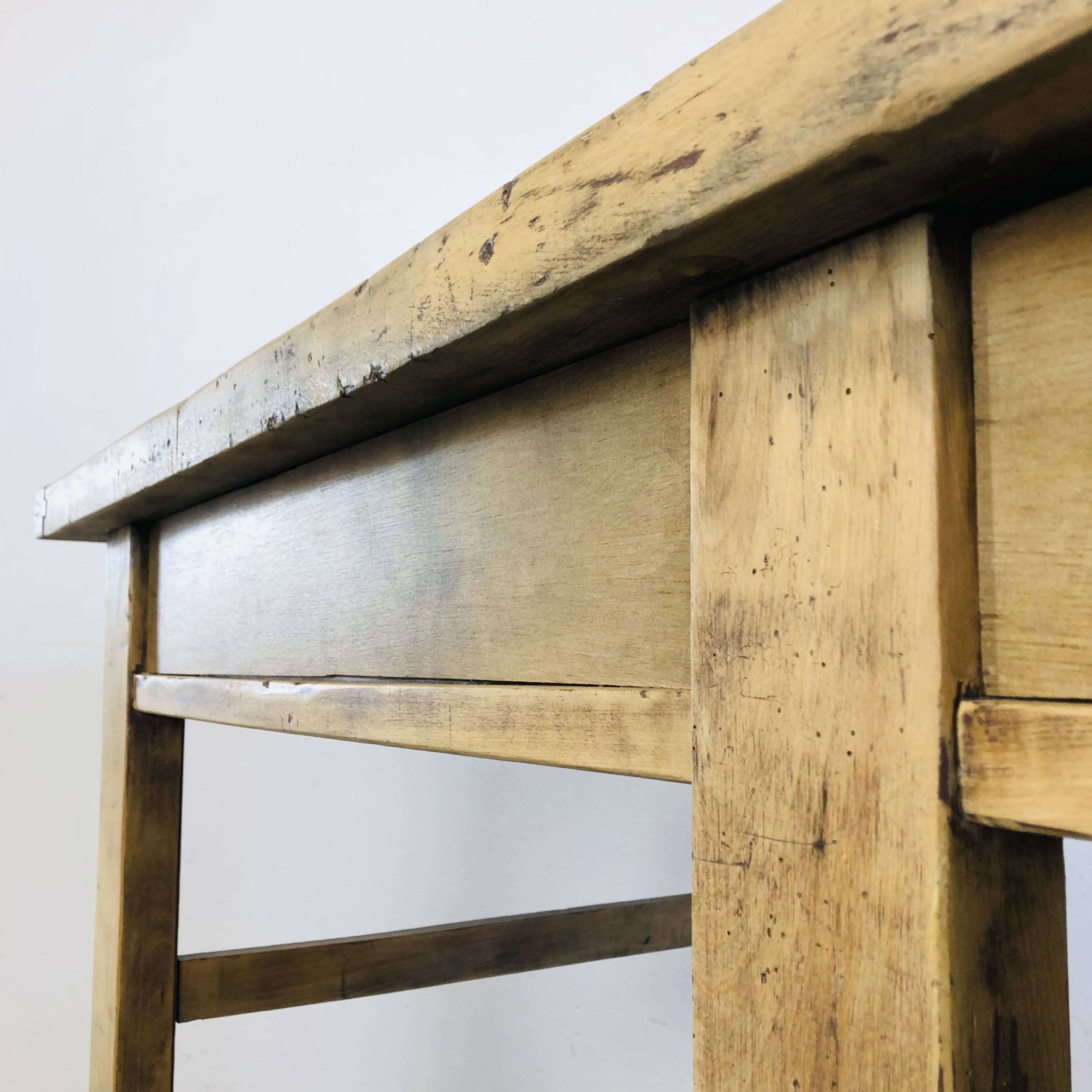 French old beech bakery table